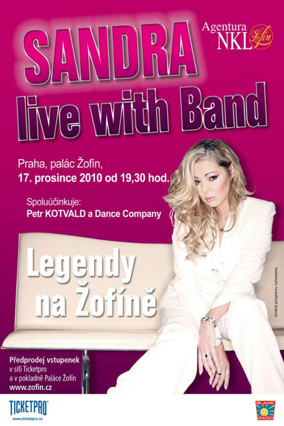 Sandra bude zp&iacute;vat na Žof&iacute;ně