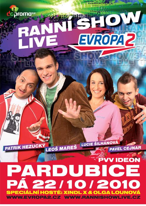 Xindl X & Olga Lounová hosty pardubické show Evropy2