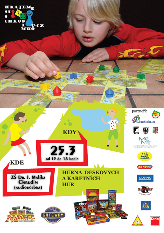 Plakát herny Hrajeme si s Chrudimkou