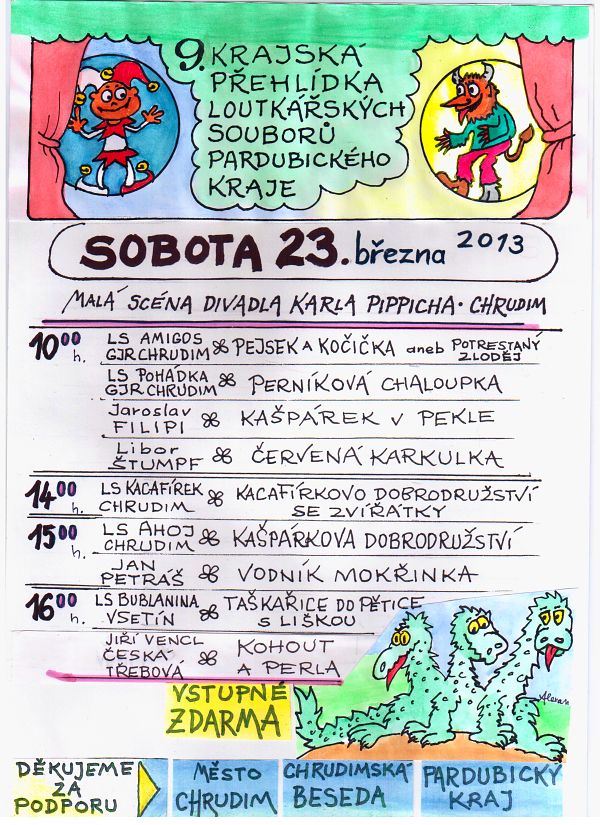 9. Krajská přehlídka loutkářských souborů Pardubického kraje 9. Krajská přehlídka loutkářských souborů Pardubického kraje