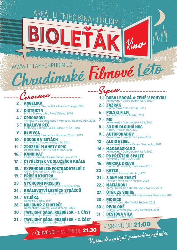 Program Bioleť&aacute;ku v Chrudimi