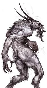 Ilustrace tzv. Bahňáka - jeden druh příšery