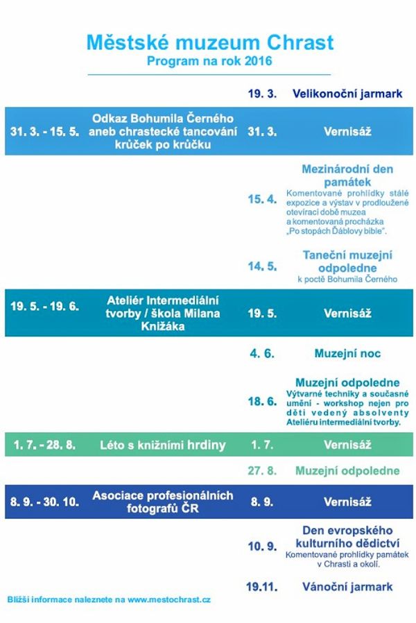 Program městsk&eacute;ho muzea Chrast