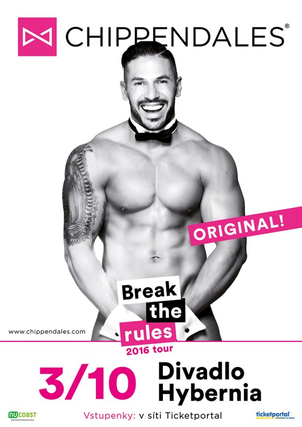 CHIPPENDALES míří do Prahy s dosud nejžhavější show - BREAK THE RULES CHIPPENDALES míří do Prahy s dosud nejžhavější show - BREAK THE RULES