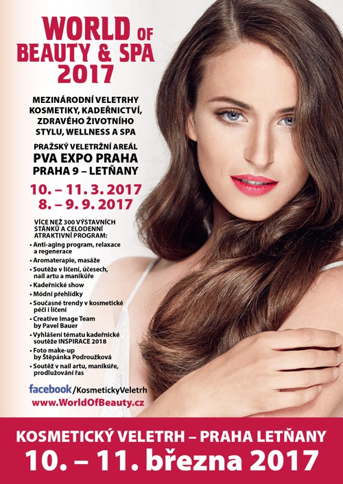 SOUTĚŽ o kosmetick&eacute; bal&iacute;čky a vstupenky na jarn&iacute; veletrh WORLD OF BEAUTY & SPA - jaro 2017