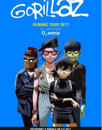 Gorillaz vystoupí v rámci Humanz Tour v Praze