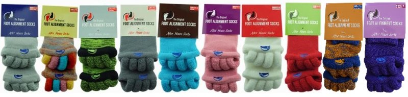 Adjustační ponožky - všechny v řadě