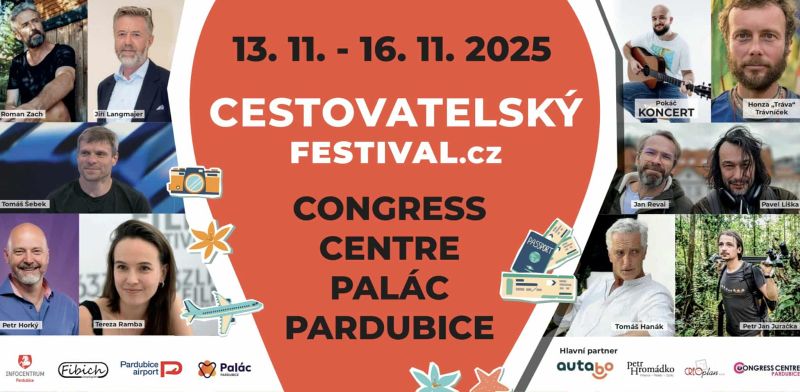Cestovatelský Festival Pardubice 2025 - banner