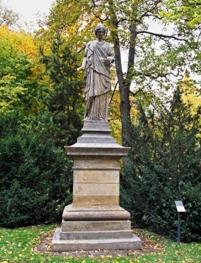 socha Kalliopé v Městském parku Chrudim